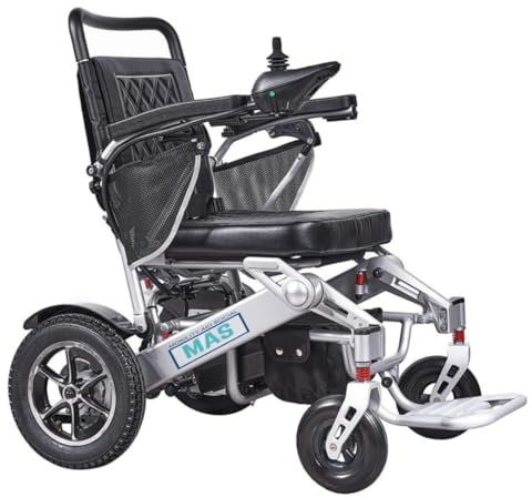 Sedia a rotelle elettrica pieghevole leggera Slim, Marchio europeo MAS Mobility, Sedia a rotelle elettrica pieghevole, Sedia a rotelle elettrica pieghevole automatica, Autonomia di 35 Km