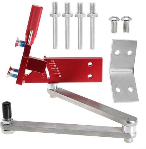 SPORTARC Aiguiseur de lame de tondeuse à gazon, installation facile, outil de jardin, aiguiseur de lames avec cadre réglable (rouge)
