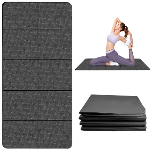 Yogamatte Faltbar Reise – Leichte & Rutschfeste Sportmatte für Yoga, Pilates & Fitness (TPE-Material, 850g, 5mm)