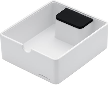 Normcore Kompakte Klopfbox, Metall-Espresso-Klopfbox, robuste Knockbox, eloxiertes Aluminium, Espresso-Zubehör für Kaffeesatz, Weiß