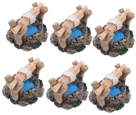 KITANDOVE Lot De 6 Décorations Miniatures De Puits d'eau en Grès pour Jardin Paysage Artisanat Féerique