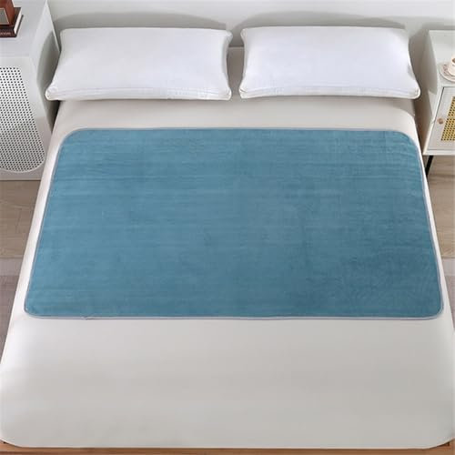 LVYUDS Pflege Inkontinenzauflage Winter Milchvlies Atmungsaktiv Rutschfest Inkontinenzunterlage Waschbar, Auslaufsicher Inkontinenz Bettunterlage Sofa Rollstuhl(GrüN,100 * 140cm)