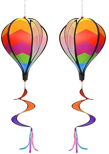 Taicols Moulin à Vent Tourbillonnant en Spirale Tourbillon Ballon Vent Tourbillon Suspension Décoration Jardin d'enfants Centre Commercial Scenic Park Rainbow Decor