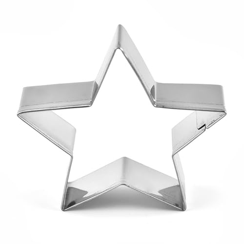 5 Pcs Star Cookie Cutters,Cutter Christmas Baking Pastry Set,Biscuit Cake Kids Gingerbread Mince Small Snowflake Cookies Usable,Shaped Mini Stainless Creative Hexagon Stars,for Christma Foods Shapes