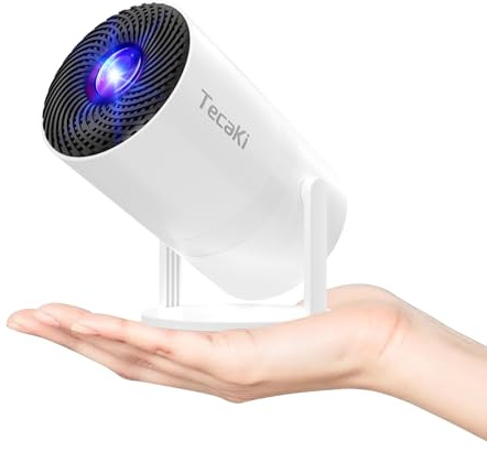 Mini Projector with WiFi and Bluetooth, Built-in Apps, 210° Rotatable Portable Projector, 1080P Support Movie Projector for Bedroom, Compatible with Smartphone/TV Stick/HDMI/USB