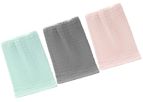 FOMIYES 3stücke Musselin Waschlappen für Junge Mädchen Sanftes Handtuch für Neugeborene Babywaschlappen aus Baumwolle zum Abwischen von Schweiß und Speichel
