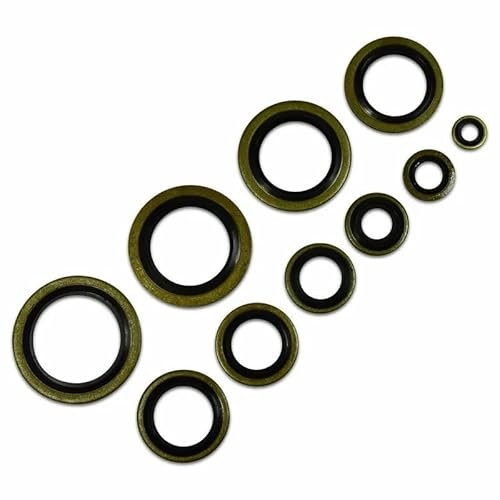 Juego de arandelas de goma, junta de anillo de sellado, tapón de drenaje de aceite de metal, arandelas, herramientas compatibles con M6/M8/M10/M12/M14/M16~M60(M39 (2pcs))