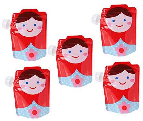 Yardwe 5Pcs Food Pouches Reusable Squeeze Bags for Safe Leak Food Storage Containers and Sauces Convenient Design for Little Hands