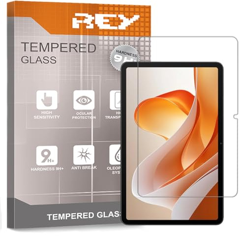 REY 2X Protector de Pantalla para BLACKVIEW Mega 2 12, Cristal Vidrio Templado Premium, Tablet