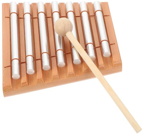 HOODANCOS Handglocke Mit Schlägel Tischglockenspiel Aus Holz Und Metall Kinderinstrument Für Musik Und Rhythmus Für Yoga Und Meditation Einfaches Und Klares Percussion-Instrument