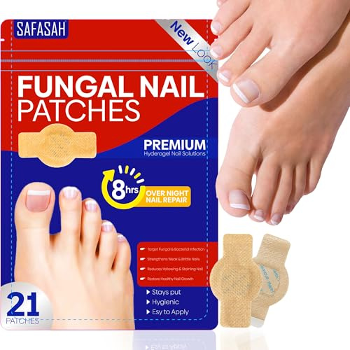 Fungal Nail Patches 21PCS Fungal Nail Treatment Patches for Damaged Nail | Extra Strong Hydrogel Treatment for Toenail Fungus | 8-Hour Repair Pads for Damaged Nails & Nail Health