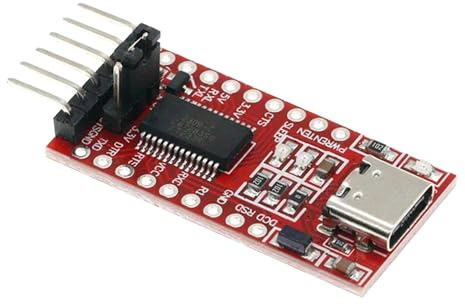 Guaber Module USB SConverter compatible avec les périphériques de sortie 3,3 V et 5 V FT232R