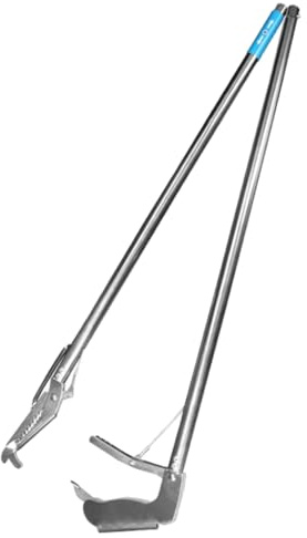 ECVGHD Schlangenklemme aus Edelstahl, 120 cm Länge, gebogener Kopf, Schlangenfang-Clip-Werkzeug