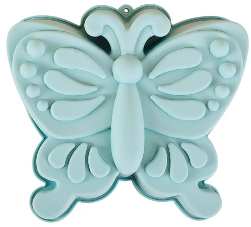 WishesMar Silikonform Form einer Schmetterling Flexible Backform Antihaft Küche Besondere Silikonbackform Tortenformen Kuchenbackform Silikon Form für Brot, Torte, Cake, Backen, Große Gelee #A