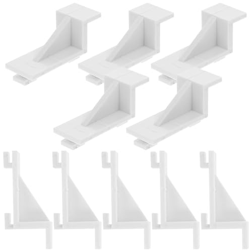 OSALADI 10Pcs Plastic Refrigerator Shelf Clips Large Buckle Hooks Freezer Shelf Support Brackets Replacement for Commercial and Domestic Fridge