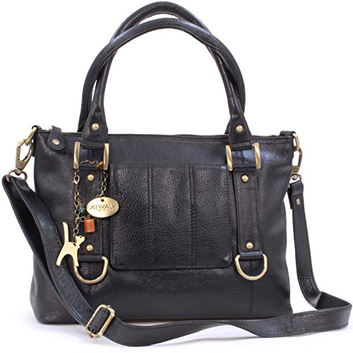 Catwalk Collection Handbags - Grand Sac Porté Èpaule Femme Cuir - Sac Cabas - Tote Bag Avec Bandoulière Réglable et Détachable - Gallery
