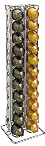 Ibili - Distributeur De Capsules Nespresso, 44 Capsules, Acier Chromé