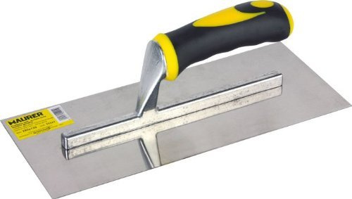 Cazzuola in acciaio inox 280 x 120 mm con manico in gomma Maurer