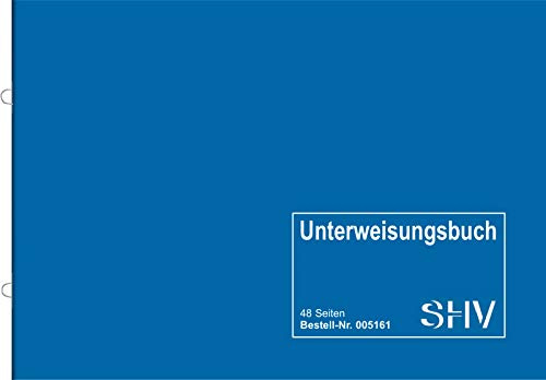 Unterweisungsheft für den betrieblichen Unfallschutz, Unterweisungsbuch zur Arbeitsschutzbelehrung, Nachweis, DIN A5 48 Seiten, mit Ringösenbindung zum Abheften (1 Stück)