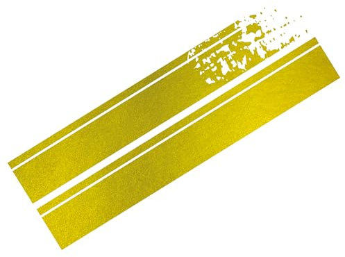 Foliatec Car Design Sticker Aufkleber Autoaufkleber Autosticker STRIPES, gold chrom matt, 22 x 150 cm
