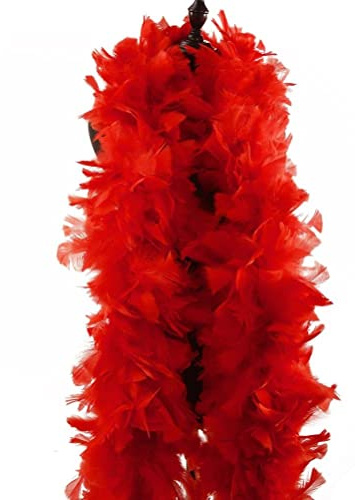 Boa di piume BBABBT, accessori per feste, boa di piume artificiali, accessori per travestimenti, boa ecologico per feste e compleanni