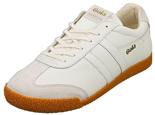 Gola Herren Harrier 001 Sneaker, Weiß/Weiß/Gum, 45 EU