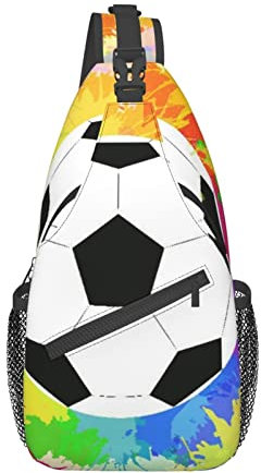 Brusttasche Damen Weißes Fußball-Aquarell Anti-Diebstahl Crossbody Bag Tragbare,Verstellbarer Rucksack Für Sportlich Outdoorsport Sport