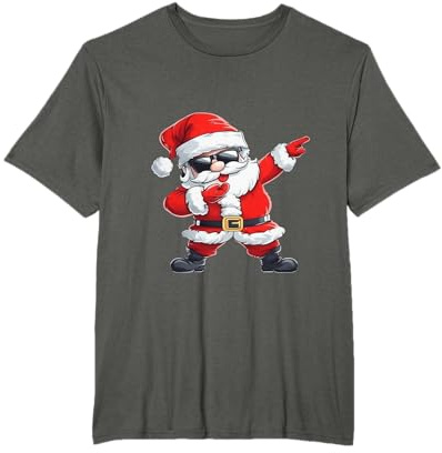 Dabbing Weihnachtsmann mit Weihnachtsmütze Geschenk Nikolaus T-Shirt
