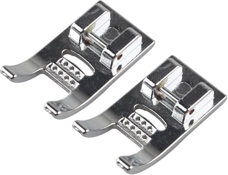 Jopto 2 Stück 7 Löchern Kordel Nähfuß Haushaltsnähmaschine Zubehör Kompatibel mit Niedrigem Schaft Snap On Singer, Brother, Babylock, Toyota, Euro-Pro, Janome, Kenmore, Juki, White, Simplicity