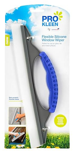 HOMESHOPA Shower Squeegee, Flexible Silicone Window Wiper Cleaning Blade with Comfortable Grip Handle, Car Dryer Windshield Mirror Kitchen Glass Door Household Cleaning Tool