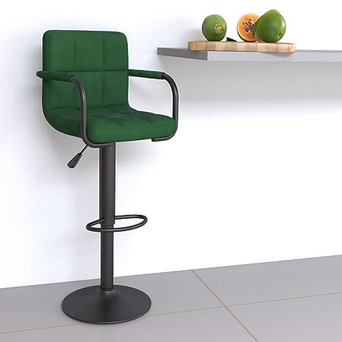 AJSEOYBS Hocker Badezimmer,Barhocker Einzeln,Bar Hockerbarhocker DunkelgrüN Samtgeeignet Für Wohnzimmer, Schlafzimmer, Büro, Bar, Küche, Pub, Badezimmer, Klassenzimmer