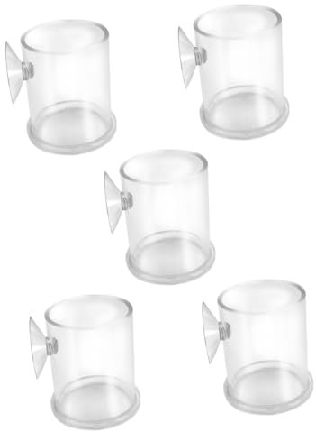 BESPORTBLE 5stücke Futterring Aus Transparentem Acryl Für Aquarien Mit Leistungsstarkem Saugnapf Für Einfaches Füttern Für Garnelen Und Fische Langlebig Und Praktisch