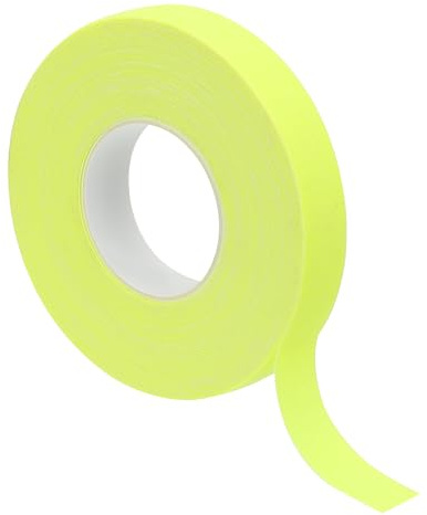 PATIKIL 0.6 inch x 60 feet Neon Gaffer Cloth Tape, 1 Roll Fluorescent Adhesive Tape UV Black Light Glow Tape for UV Party, Yellow
