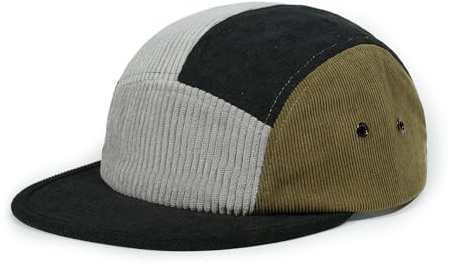 Clakllie Cord 5-panel Basebollkeps Män Platt Bräde Justerbar Snapback Pappa Keps Vintage Skateboard UV-Skydd Mjuk Mössa, CDGE-WBDBH24081 Grå, One Size
