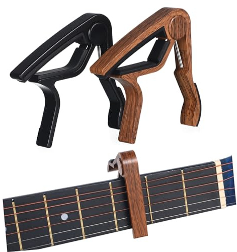 CIMAXIC 2stücke Gitarren-capodaster Aus Holz Für Akustikgitarre Gitarre Mit Präziser Passform Und Ergonomischer Bedienung Geeignet Als Ersatz-capodaster Und Zubehör Für Gitarrenpart