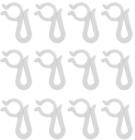 Gsycle 120 Pcs Christmas Light Clips, Reusable Plastic Hanging Outdoor Gutter Hook Mini Lights Clip for Indoor Outdoor Decoration String Lights (White)