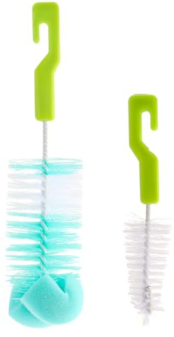 Goupillon de nettoyage pour bouteilles d'eau - Longue brosse de nettoyage - Pour bouteilles en verre, biberons, verres