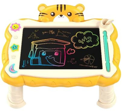 Tableta de Escritura LCD | Tablero de Dibujo Infantil - Pizarra Reutilizable con Soporte para Aprendizaje y Arte en Hogar, Escuela y Viajes