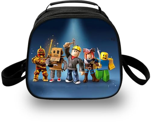 YEIUZPT Bolsa de Almuerzo, niños robblox Bolsa de almuerzo, robblox Bolsas Porta Alimentos Bolsa Almuerzo Termica Lunch Bag Para el Viaje de Picnic de la Escuela 20 * 20 * 12.5cm