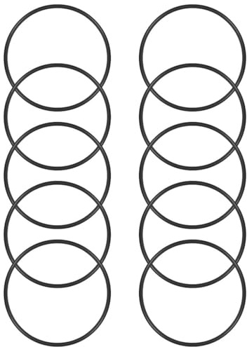 ROWORKX 10Pcs Nitrile Rubber O-Rings - 52mm OD x 48mm ID x 2mm Width Sealing Gaskets for Hose, Faucet, Plumbing, Automotive and General Repair Applications | NBR Material, Oil and Wear Resistant, For Hose, Faucet, Plumbing, Automotive and General Repair, Black