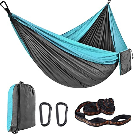 Ultraleichte Reisehängematte für 1-2 Personen Tonsooze Outdoor Camping Ausrüstung 200kg Kapazität 270x140cm Perfekt für Trekking Garten Strand Entspannung