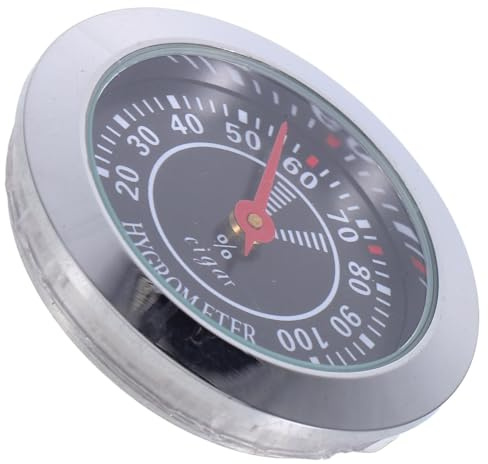 TOYANDONA Mechanical Round Analog Cigar Hygrometer 38mm Small Analog Humidor Gauge for Cigar Box and Instrument Cabinet Use Battery-Free