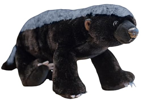 Generico Tasso del Miele Peluche - Giocattolo Realistico Kawaii, Peluches Educativo Africa, Modello di Simulazione | Animale di Peluche Morbido per Bambini Adulti Regalo Appassionati Natura Arredo
