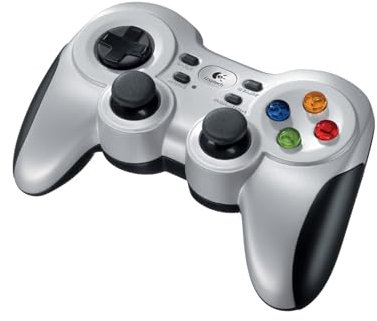Logitech F710 Wireless Gamepad, 2.4 GHz Wireless with USB Nano-Receiver, Controller Dual Vibration Feedback, 4 Switch D-Pad, PC - Grey/Black