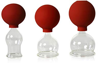 Lauschaer Glas 3er Schröpfglas-Set mit Ball 35-45-55mm zum professionellen, medizinischen, feuerlosen Schröpfen mundgeblasen, handgeformt, Schröpfglas, Schröpfgläser, Original