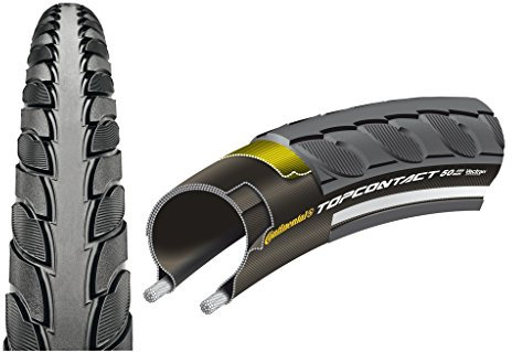 Continental Fahrrad Reifen Top Contact II // alle Größen, Dimension:37-622 (28×1 5/8×1 3/8´´), Ausführung:schwarz Reflex, Faltreifen