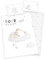 Arle-Living, set da 3 pezzi Set di biancheria da letto per neonati, motivo: orsetto che dorme, 100 x 135 cm + 40 x 60 cm + 1 lenzuolo con angoli 70 x 140 cm