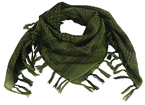 FOCUHUNTER Shemagh militar táctico Desierto Keffieh Bufanda Cabeza Cuello Bufanda Algodón 43x43 pulgadas Colorido Bufandas Árabe Wrap con borla para hombres y mujeres