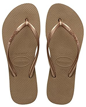 Havaianas Slim Flatform, Infradito Donna, Oro Rosa, 33/34 EU