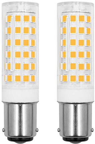 LED B15d 6W Dimmbar Ersatz für Osram Halolux Ceram 60W B15D Halogenlampe Warmweiß 3000K 620LM, Doppelkontakt, AC 220-240V, B15d LED für Deckenlampen, 2er-set